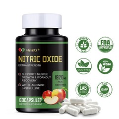 Nitric Oxide Booster Supplement L-Arginine 1920mg Highest Potency Muscle Pump
