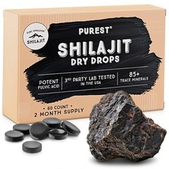 Pure Himalayan Shilajit | 100% 60 Count (Pack of 1), Altai Drops 60ct