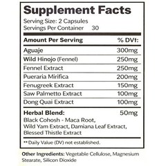 BOOTY, HIPS & LEGS GROWTH – Maca Root 60 Pills for Women – Natural Curve Support