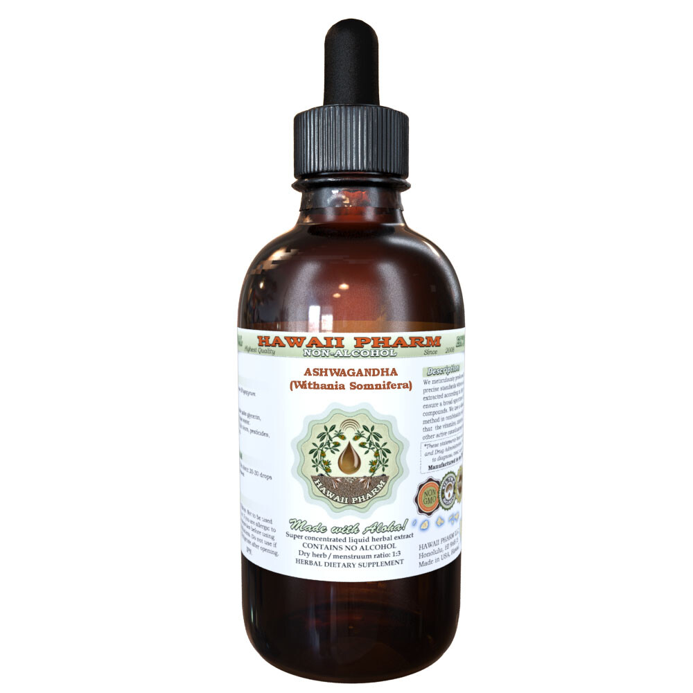Ashwagandha (Withania Somnifera) Organic Dried Root Liquid Extract