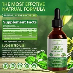 1-5xOil of Oregano with Black Seed Oil&Vitamin Drops Carvacrol Immue Support