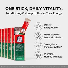 Korean Red Ginseng Honey Paste Daily Stick | Poria Mushroom, Rehmannia Extrac…