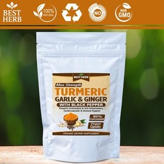 240 PILLS TURMERIC 95% CURCUMIN BLACK PEPPER GARLIC & GINGER ANTIOXIDANT IMMUNE