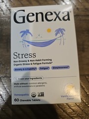 Genexa Stress for Adults | Anxiety Relief & Fatigue 60 Count (Pack of 1) NEW