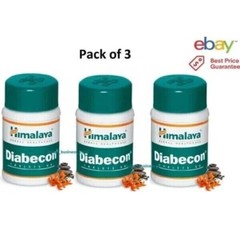 3 x Himalaya Diabecon 180 Tabs Maintains Blood Sugar Level Exp March 2028