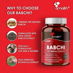 Babchi Psoralea Corylifolia Bakuchi Extract Powder 10000mg Capsules – 90 Count