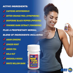 3x Bottles Mini Thin 25/50 Herbal Dietary Supplement ( 30 Capsules Per Bottle )