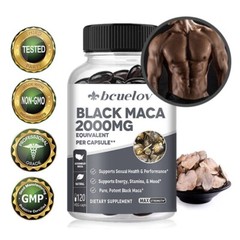Black Maca Root 2000mg per caps (4:1 Extract) 120 Veggie Capsules