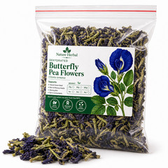 Butterfly Pea Flowers Dried Blue Herbal Tea: Clitoria ternatea 100% Pure Natural
