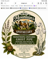 Ghost Pipe (Monotropa Uniflora) tincture 8 ounces never any dye