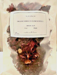 Hibiscus Flower Organic Petals Dried Cut / Farm Fresh Packed USA Free Ship