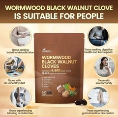 Wormwood Black Walnut Clove Softgels 240 Count 18-in-1 Herbal Blend 6600mg