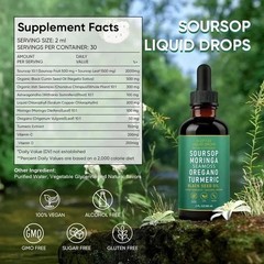 2 BOTTLES-Qizfyzz Soursop Bitters Liquid Drops 10-1 Herb Extracts Overall Health