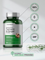 Turmeric Curcumin & Ginger Complex 3000 mg | 180 Softgels | by Horbaach