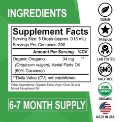 Dr. Bo pure Oil of Oregano Liquid Drops – Immune Support, Herbal Tincture, Gu