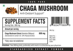 Chaga Mushroom Extract Powder 30% Antioxidant Support Wild Harvested