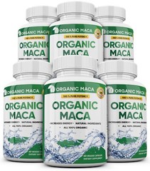 6 x MACA ROOT 1200 MG capsules ( lepidum mayenil ) 1200 mg 60 count 100% Extract