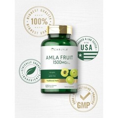 Amla Capsules | 1500mg | 120 Count | Amalaki Fruit | Non-GMO Gluten Free, 120 Ct