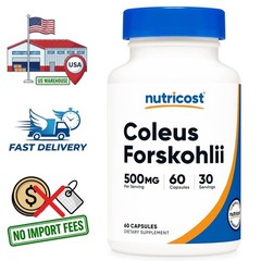 Coleus Forskohlii 500mg | Root Extract | 20% Forskolin | 60 Capsules