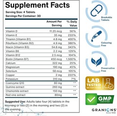 Muscle Relaxation Supplement with Magnesium and Vitamin B Complex for Adults