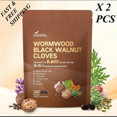 2 BOTTLES—LUXRY Vivonu Wormwood Black Walnut Cloves 240 Softgels FAST SHIPPING