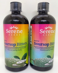 2X Serene Herb Exotic Soursop Bitters Liquid Gut Health Detox Lasting Vitality