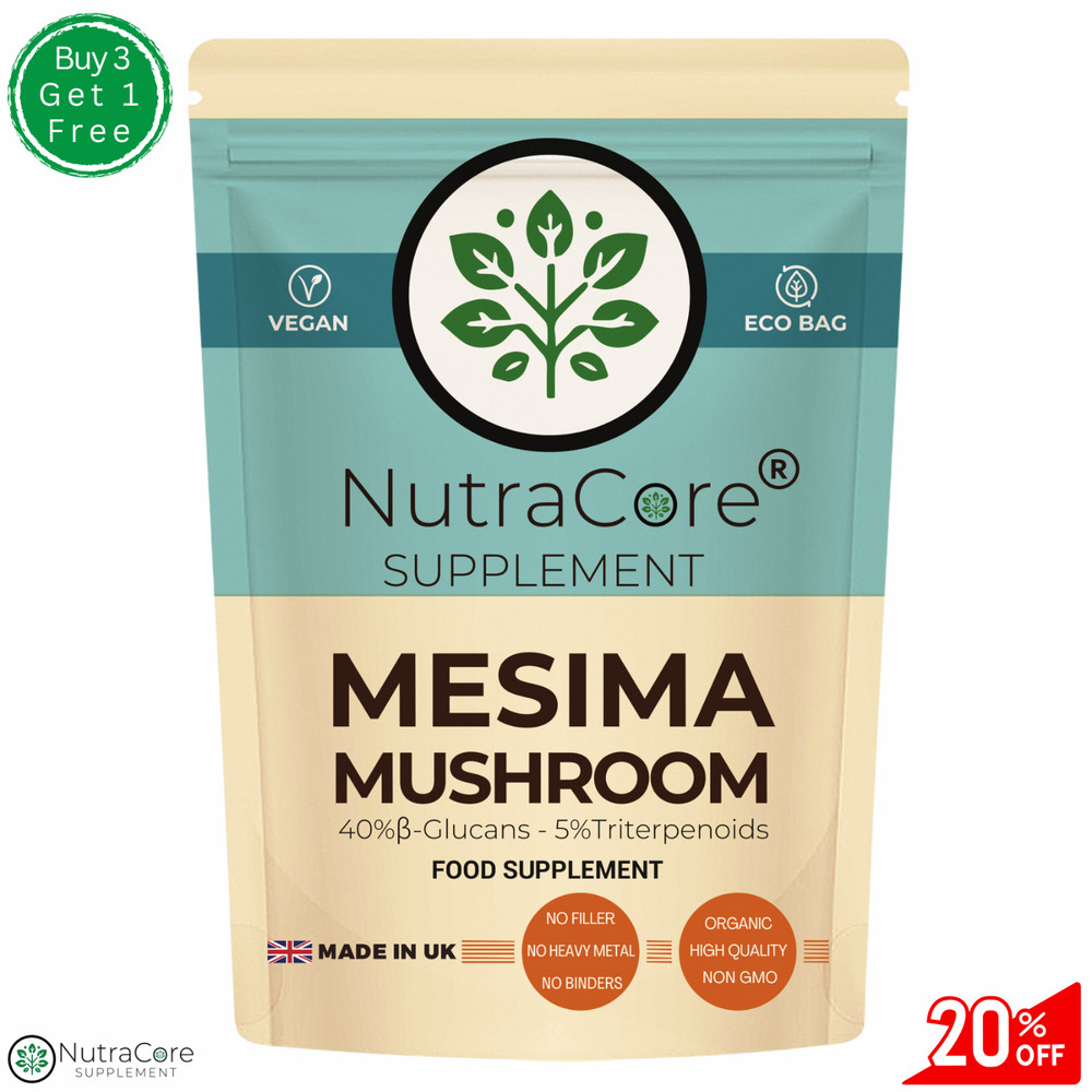 Mesima Mushroom Caps 5000mg-(250mg Triterpenoids)-Prostate & Liver Health-90Caps