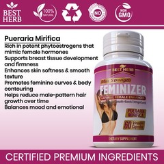 120 X PILLS STRONGEST FEMINIZE MALE BIG BREAST GROW FIRMER BUTT GROWTH FEMININE