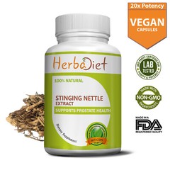Stinging Nettle Root Extract Capsules 20:1 (10,000 mg eq) Vegan Prostate Support