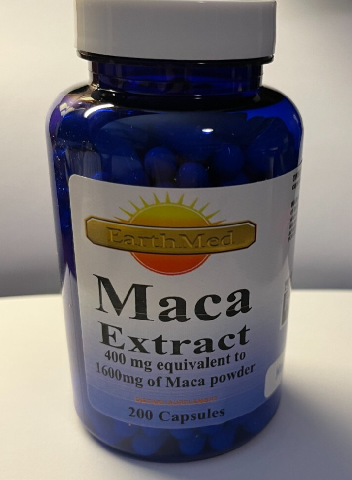 Maca extract 1600 mg 200 Capsules Energizing Herb Rich in Saponins FREE SHIP