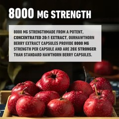 Hawthorn Berry 20:1 Extract 8000mg – Quality,Heart Health,Blood Pressure,Non-GMO