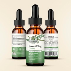 Amazing Botanicals Sweet Flag 10X Extract Tincture 15000mg Natural Herbal Supprt