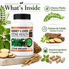 PURE CHANCAPIEDRA Guisazo de Caballo and Chanca Piedra 240 Caps Best Deal 1800Mg