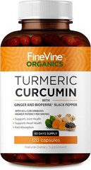 Turmeric Curcumin with BioPerine Black Pepper and 120 Count (Pack of 1)