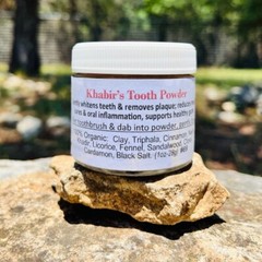 Khabir’s Tooth Powder Gently whitens teeth & removes plaque