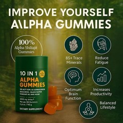True Alpha Gummies 10 In 1 For Men | 4000mg Himalayan Alpha Shilajit Gummies …