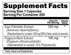 Pygeum Bark Saw Palmetto Berry 3X200Caps Herbal Prostate Support Aid Phytosterol