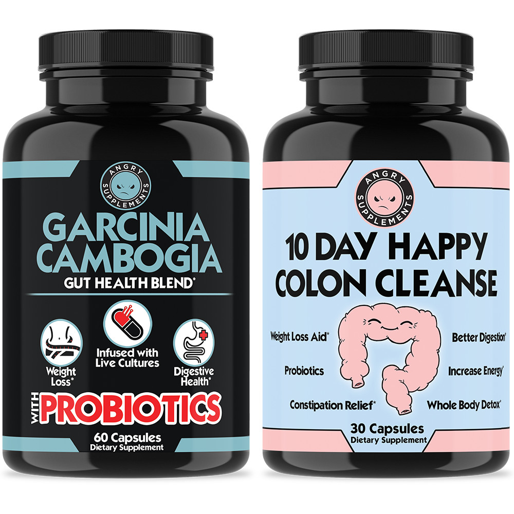 Colon & Body Cleanse w/ Garcinia w/ Probiotics &10 Day Happy Colon Cleanse 2-PK