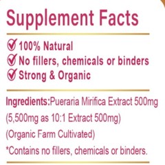 Breast Enlargement Female Estrogen Balance Pueraria Mirifica Extract 120Capsules