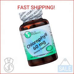 WORLD ORGANIC Chlorophyll 100 mg 60 Capsules, 0.02 Pound