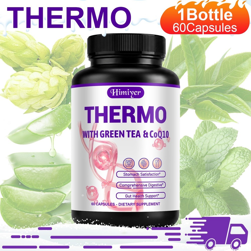 Himiyer Thermo Capsules Green Tea CoQ10 Gut Digest Support 60ct