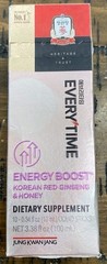 Everytime Energy Boost Korean Red Ginseng & Honey 0.34 Fl Oz (Pack of 10)