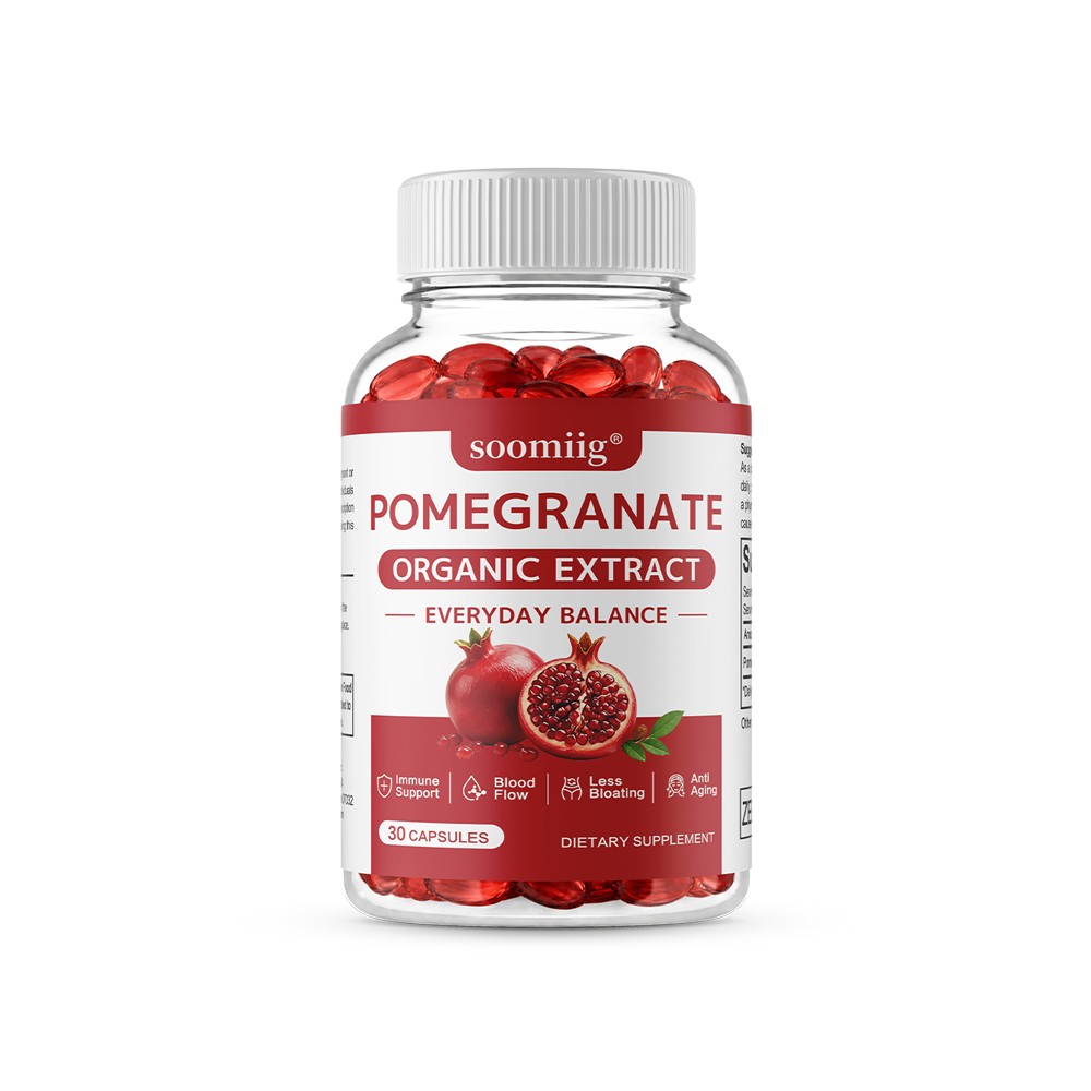 Organic Pomegranate Fruit Extract 700mg 30-120 Softgels Daily Support Supplement