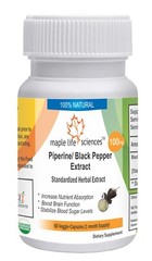 Black Pepper Extract capsules: Pure & high quality PIPERINE 95% by HPLC