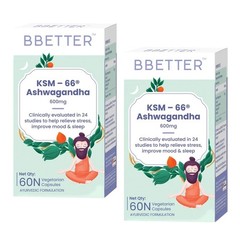 BBETTER Ashwagandha KSM-66 600mg | Stress Sleep Anxiety Relief 120 Caps O948