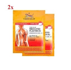 Tiger Balm Patch Plaster Warm Pain Size 10×14 cm 2 Sheets Thailand Product