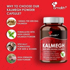 Organic Kalmegh Powder Andrographis Paniculata Liver Health 1500mg 120 Capsules