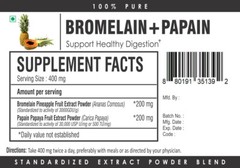 Digestive Enzymes with Papain Bromelain Gas Constipation Bloating Relief Powder