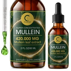 Mullein Drops Super Concentrated Lung Cleanse Detox Leaf Extract Support Immune