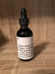 Organic Holy Basil (Rama Tulsi) 2 floz Amber Glass Bottle Dropper Sealed
